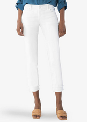 KUT Amy Crop Straight Optic White Jeans