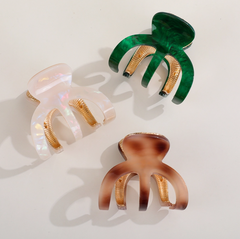 Jade Small Octopus Metal Claw Clips - 3 Colors!