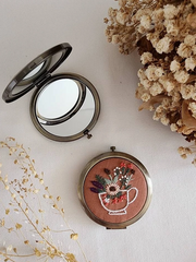 Embroidered Compact Mirrors - 2 Styles & Multiple Designs