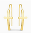 Amanda Blu Maria Polished Cross Drops Gold Earrings