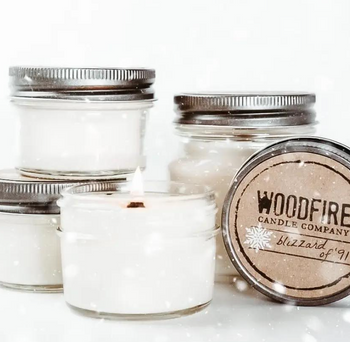 Woodfire Candle Company Jelly Jar Stocking Stuffer Candles - 4 Scents!