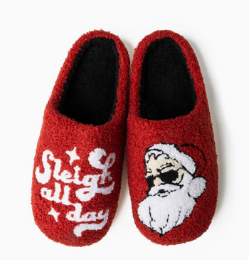 Sleigh All Day Santa Slippers