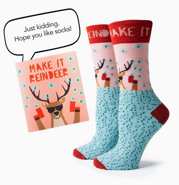 Holiday Card Sock Gift - 6 Styles! - FINAL SALE