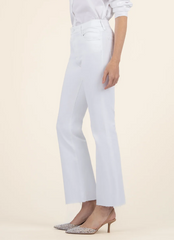 KUT Kelsey High Rise Ankle Flare Optic White Jeans