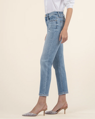 KUT Rachael High Rise Distressed Mom Jeans