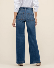 KUT Jodi High Rise Wide Leg Patch Pocket Jeans