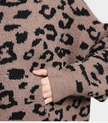 Leopard Print Soft Hooded Snuggie With Pockets - 2 Colors!