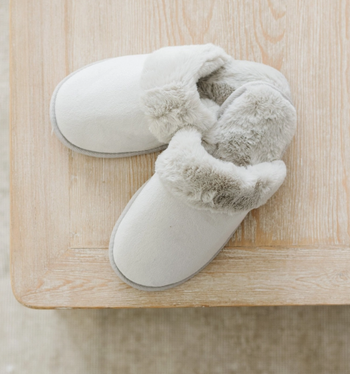 Saranoni Grand Faux Fur Slippers - Fawn