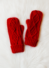 Classic Cable Knit Mittens - 5 Colors!