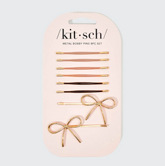 Kitsch Bow Metal Bobby Pin Set