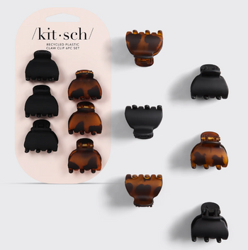 Kitsch X-Small Recycled Matte Plastic Claw Clips 6pc