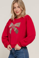 Sequin Bow Pullovers - 2 Colors! - FINAL SALE