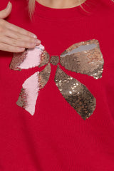 Sequin Bow Pullovers - 2 Colors! - FINAL SALE