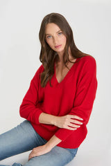 $25 Doorbuster Deal - Lady In Red Vneck Sweater - FINAL SALE