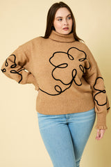 Camel Stitched Detail Sweater