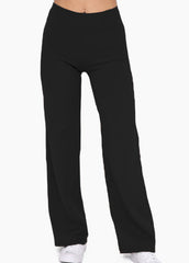 Active Ribbed Wide Leg Pants - 2 Colors!