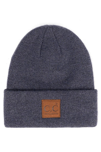 C.C Classic Suede Patch Beanie - 5 colors!