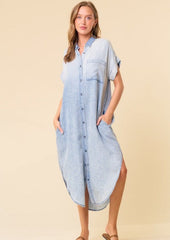 Tencel Denim Shirt Dresses - 2 Colors!