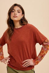 Embroidered Sleeve Tee