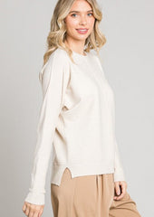 French Vanilla Textured Dolman