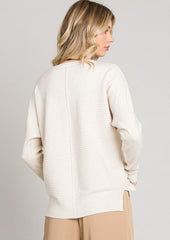 French Vanilla Textured Dolman