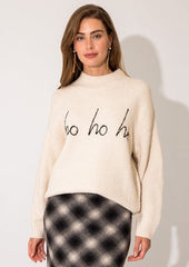 Ho Ho Ho Mock Neck Sweater - 2 Colors! - FINAL SALE