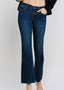 Lovervet Mid Rise Raw Hem Kick Flare Jeans