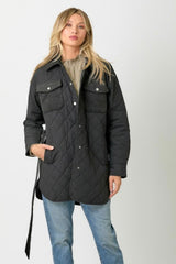 Mixed Media Quilted Jackets - 2 Colors!