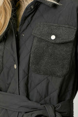 Mixed Media Quilted Jackets - 2 Colors!