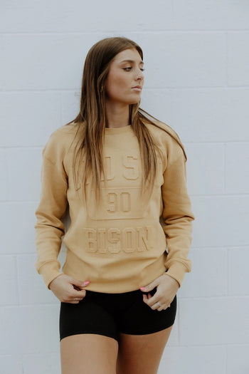 Vintage Embossed NDSU Crew Sweatshirt - 2 Colors!