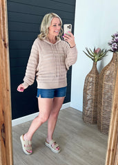 Crochet Dolman Sleeve Hoodie - 2 Colors!