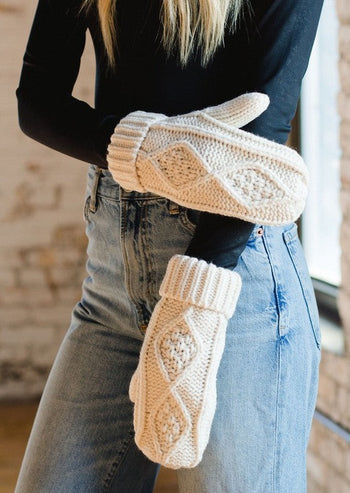 Classic Cable Knit Mittens - 5 Colors!