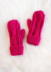 Classic Cable Knit Mittens - 5 Colors!