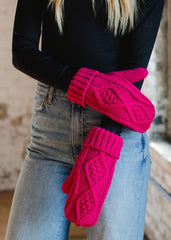 Classic Cable Knit Mittens - 5 Colors!