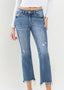 Lovervet Ankle Distressed Hem Jeans