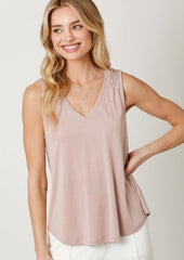 Modal Smocked Shoulder Tanks - 3 Colors!