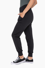 Mono B Black Micro Fleece Joggers