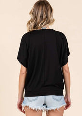 Short Sleeve Banded Waist Dolmans - 2 Colors!