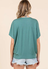 Short Sleeve Banded Waist Dolmans - 2 Colors!