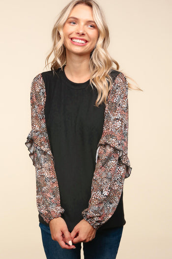 Exciting Seasons Floral Sleeve Top