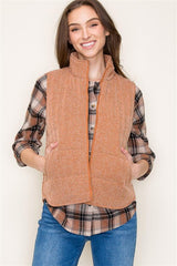 Rust Herringbone Vest