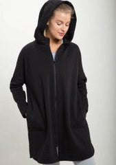 Mono B Zip Up Long Hooded Cardigan - 3 Colors!